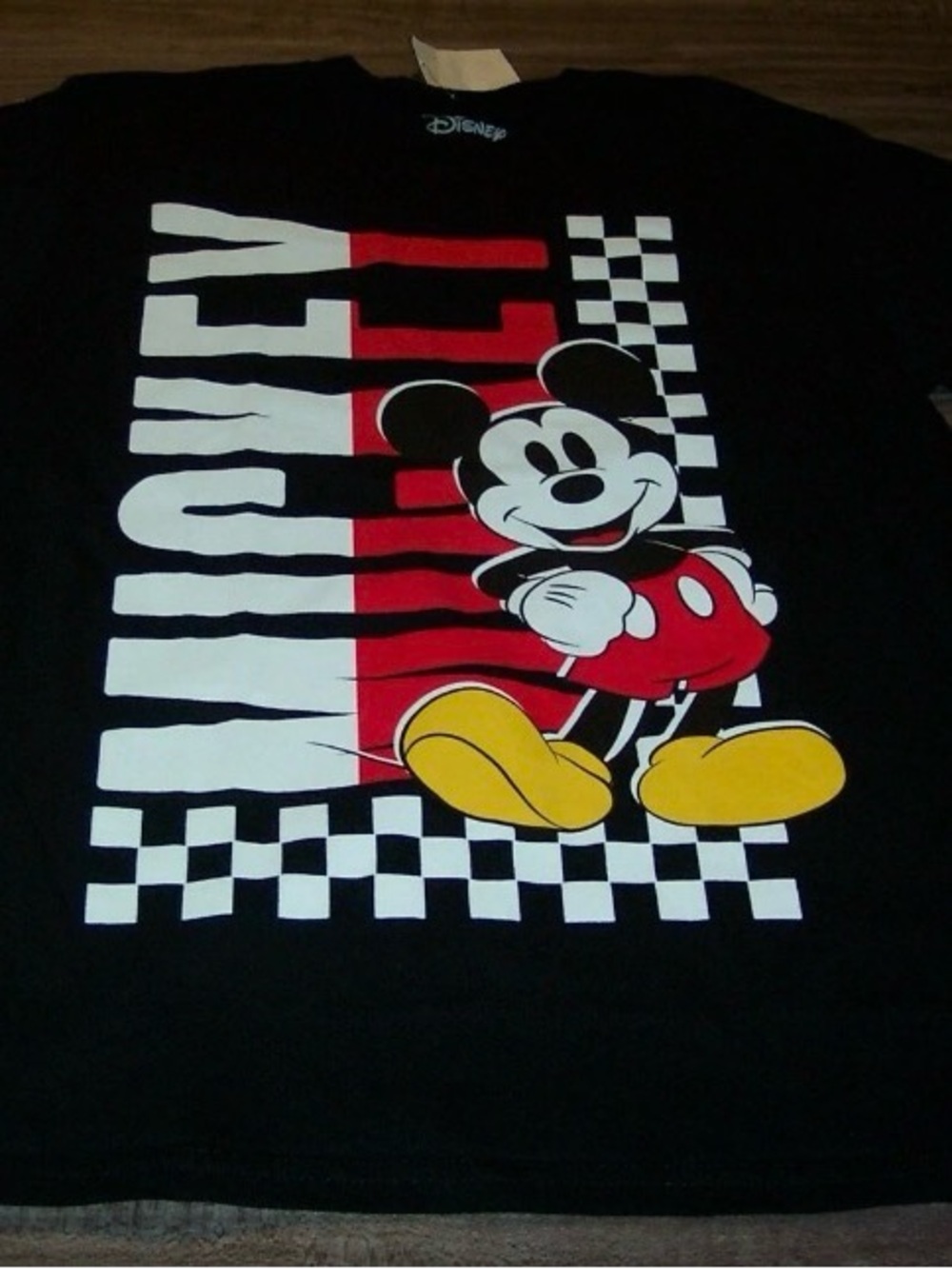 Vintage Style Walt Disney MICKEY MOUSE Long Sleeve T-Shirt Large